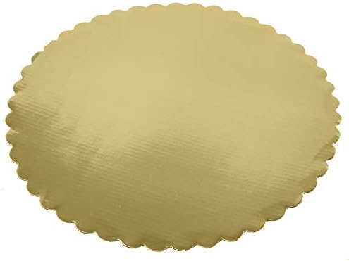 [25 יחידות] 12& 34; זהב עוגת עגול, חד פעמי עוגת מעגל בסיס לוחות עוגת צלחת עגול מצופה מעגל עוגת בסיס